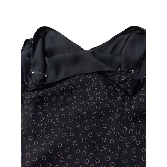 ANN TAYLOR Silk Dress 12 Flowy Black Classic Chic Special Event Office‎ Career - Picture 5 of 12